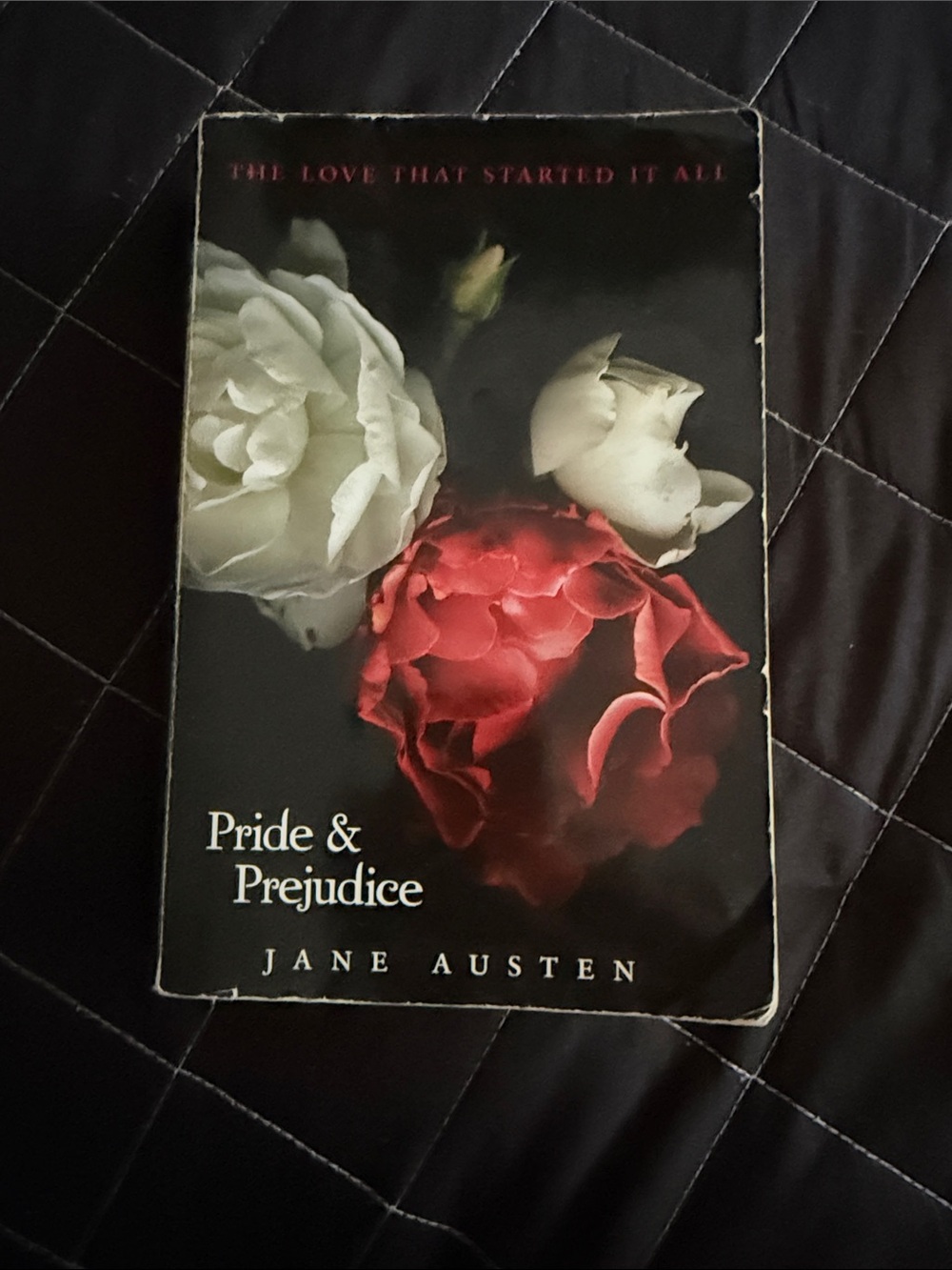 Pride & Prejudice Decorative Book Cover by - Black, White & Red